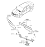 Diagram for Hyundai Azera Wiper Blade - 98360-3V000