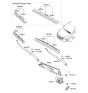 Diagram for Hyundai Genesis G90 Wiper Blade - 98350-B1000