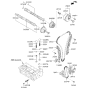 Diagram for Hyundai Tucson Timing Chain Guide - 24430-2J000