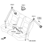 Diagram for Hyundai Seat Belt - 89820-D3500-TTX