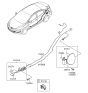 Diagram for Hyundai Elantra Fuel Door Release Cable - 81590-3X001