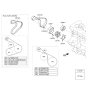 Diagram for Hyundai Drive Belt - 25212-2B020