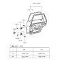 Diagram for 1990 Hyundai Excel Door Hinge - 79330-24000