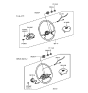 Diagram for Hyundai Excel Steering Wheel - 56110-24500-FD