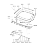 Diagram for Hyundai Excel Windshield - 86111-24130