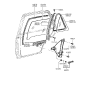 Diagram for 1994 Hyundai Excel Window Run - 83541-24000
