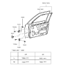 Diagram for 1990 Hyundai Excel Door Hinge - 79350-24000