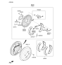 Diagram for 2013 Hyundai Elantra Parking Brake Shoe - 58350-3XA00