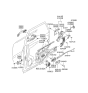 Diagram for Hyundai Tucson Tailgate Lock Actuator Motor - 81410-2E010
