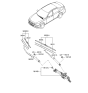 Diagram for Hyundai Genesis Wiper Blade - 98360-B1000
