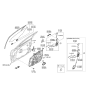 Diagram for Hyundai Genesis G80 Door Latch Cable - 81381-B1000