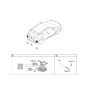 Diagram for 2021 Hyundai Veloster Parking Assist Distance Sensor - 99140-K9100