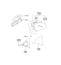 Diagram for Hyundai XG300 Mirror Actuator - 87650-39100