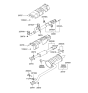 Diagram for Hyundai XG350 Muffler Hanger Straps - 28785-39000
