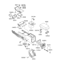 Diagram for 2001 Hyundai XG300 Center Console Base - 84611-39101-LK
