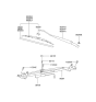 Diagram for 2005 Hyundai Santa Fe Wiper Blade - 98360-26800
