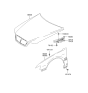 Diagram for Hyundai XG350 Hood - 66400-39201