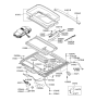 Diagram for 2000 Hyundai XG300 Sunroof - 81610-39000
