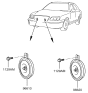 Diagram for Hyundai XG300 Horn - 96621-39000