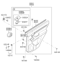 Diagram for Hyundai Santa Fe Power Window Switch - 93580-2B000-J9