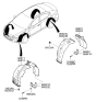 Diagram for Hyundai Elantra Wheelhouse - 86812-F2001