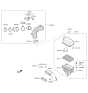 Diagram for Hyundai Air Filter Box - 28110-F2450