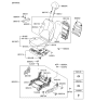 Diagram for Hyundai Accent Armrest - 88901-17101-MWK