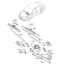 Diagram for Hyundai Accent Wiper Blade - 98350-1G000