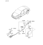 Diagram for 2006 Hyundai Accent Fuel Door Release Cable - 81590-1E000