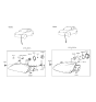 Diagram for 1995 Hyundai Elantra Headlight - 92101-29050