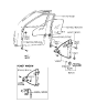 Diagram for 1996 Hyundai Elantra Window Run - 82530-29001