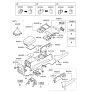 Diagram for Hyundai Center Console Base - 84610-2B100-RAS