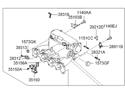 Hyundai 28310-37270 Manifold Assembly-Intake