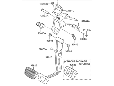 Hyundai 32800-C2300 Pedal Assembly-Brake
