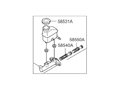 Hyundai Elantra Brake Master Cylinder Reservoir - 58510-2H500