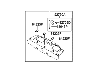 Hyundai 85610-1E200-OR Trim Assembly-Package Tray