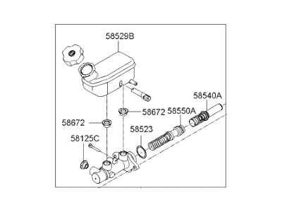 Hyundai Entourage Brake Master Cylinder - 58510-4D550