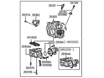 Hyundai 35100-33441 Body Assembly-Throttle