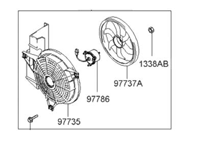 Hyundai Santa Fe Cooling Fan Assembly - 97730-26300
