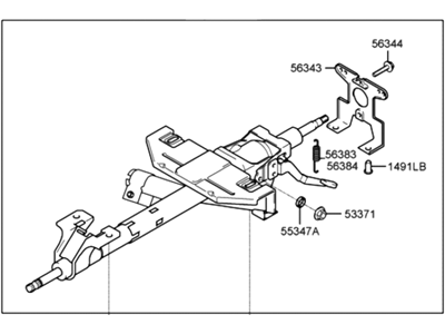 Hyundai 56310-26000 Column & Shaft Assembly-Steering
