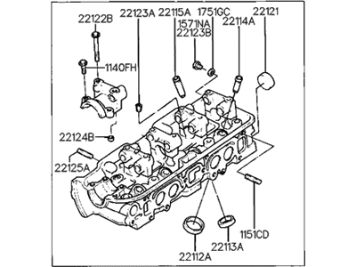 Hyundai 22100-32600 Head Assembly-Cylinder