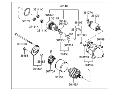 Hyundai 36100-3F110 Starter Assembly