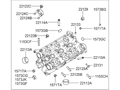 Hyundai Santa Fe Cylinder Head - 22100-372A0