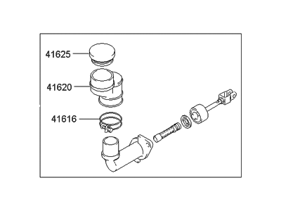 Hyundai Accent Clutch Master Cylinder - 41610-25010