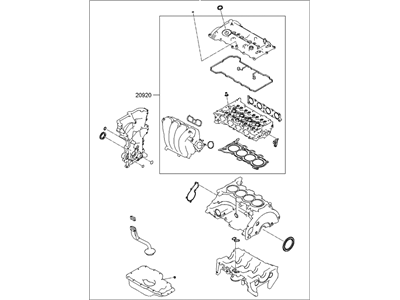Hyundai 20910-2EA01 Gasket Kit-Engine Overhaul