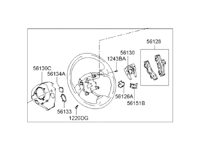 Hyundai 56110-26801-GK Steering Wheel Body Assembly
