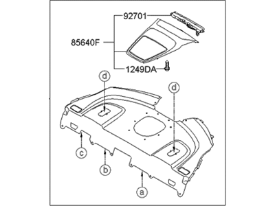 Hyundai 85610-2M260-9P Trim Assembly-Package Tray