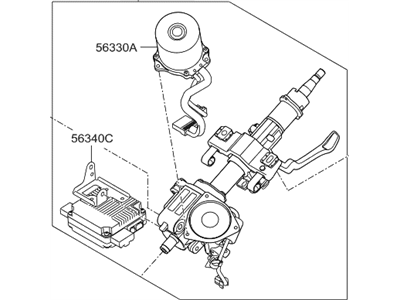 2014 Hyundai Santa Fe Steering Column - 56310-2W900