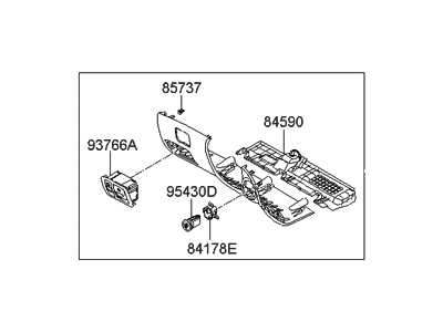 Hyundai 84750-3M210-BR Panel Assembly-Crash Pad Lower,LH