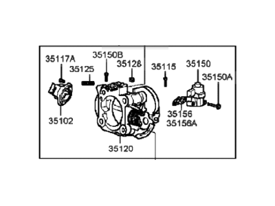 Hyundai 35100-38350 Body Assembly-Throttle